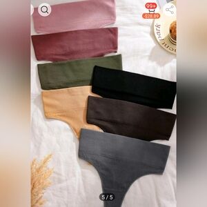 Shein NWOT medium size sexy, waffle knit, high-waisted thongs in various colors